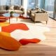 Handcrafted Abstract Color Block Living Room Rug
